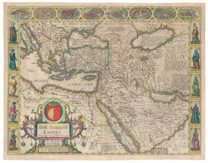 1626 Map 'The Turkish [Ottoman] Empire. Newly Augmented by John Speed' - Picture 1 of 1