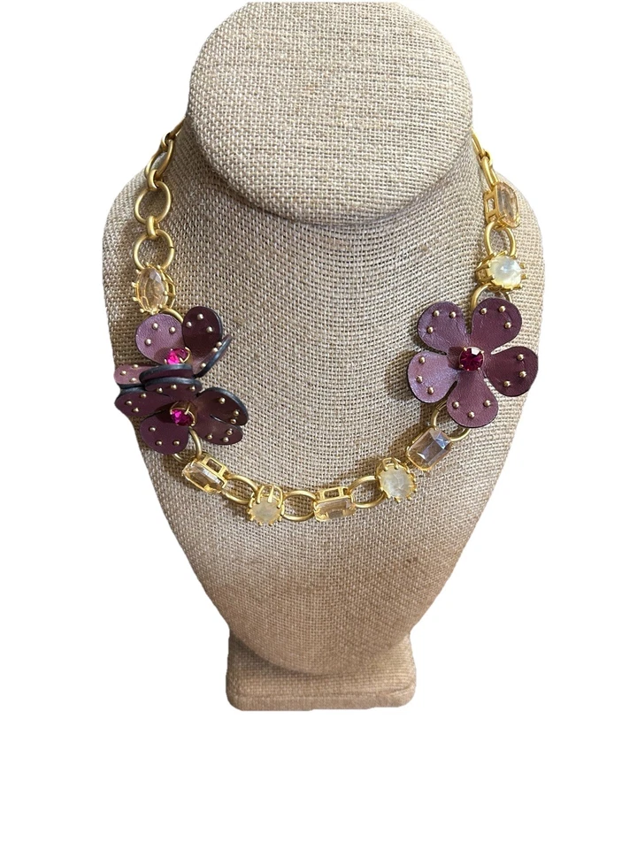 KATE SPADE Blooming Bling Leather Statement Necklace - Image 1 of 1