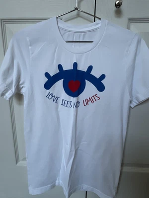 Love Sees No Limits Disability Pride T-Shirt, Size Small, Love is Love - Image 1 of 3