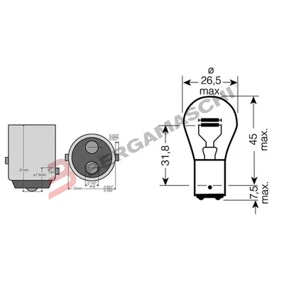 SCATOLA 10PZ LAMPADE LAMPADINE BILUX 6V 21/5W BAY15D P21/5W POSIZIONE MOTO - Immagine 1 di 4