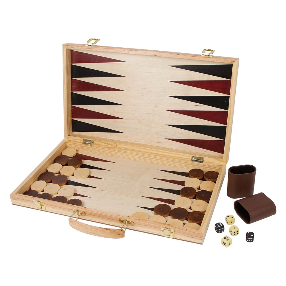 Kleines Fußholzschach und Backgammon - Bild 1 von 1
