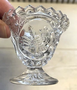 Hofbauer Byrds Cristal Plomo Helado Vidrio Sherbet Vástago Grabado De Colección 2.5" Alto - Imagen 1 de 5