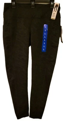 Mondetta Leggings NWT Ladies L Black Polyester/Spandex Moisture-Wicking Stretchy - Image 1 of 4
