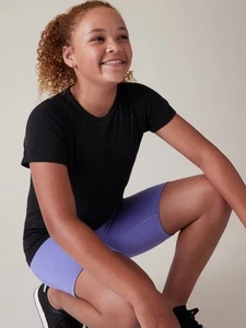 Athleta Girl Power up seamless tee- medium 8/10- black- nwt - Picture 1 of 4