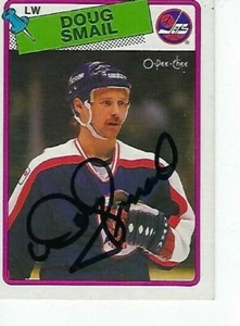 DOUG SMAIL FIRMADO 1988-89 O-PEE-CHEE #251 - JETS WINNIPEG - Imagen 1 de 1