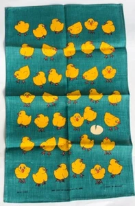 ULSTER WEAVERS IRISH LINEN TOWEL DAY OLD CHICKS NEW - Picture 1 of 7