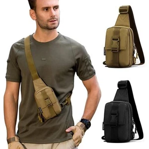 Men Small Chest Bag Pack Travel Sport Shoulder Sling Backpack Cross Body Outdoor - Picture 1 of 18