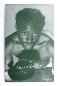 Ezzard Charles World Heavy Campion Vintage Boxing Exhibit Postcard Card BC3 - Picture 1 of 2