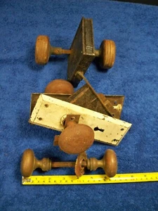 Antiguo pomo de puerta y juegos de cerraduras paquete manijas de puerta cerraduras - Imagen 1 de 11