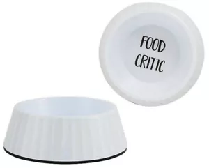 Whisker City 3D Lines "Food Critic" Melamine Cat Bowl, 12 oz Food Water Dish NWT - Picture 1 of 1