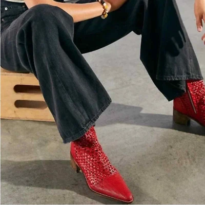 Botas Tejidas Free People In The Loop Rojo Llama Nuevas con Etiquetas Talla: 39 EU / US 9 Foto 1 de 4