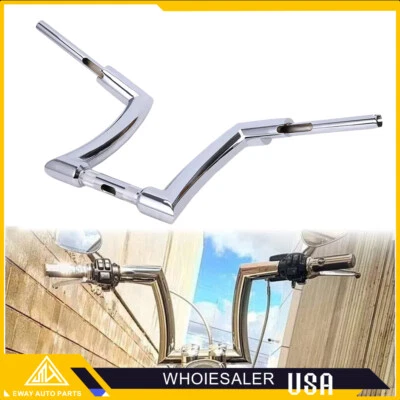 Manillar colgante Ape de 12" de elevación de 2" para Harley Touring Road King Glide Softail Foto 1 de 4