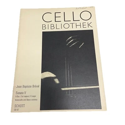 Виолончель Biblothek Jean Baptiste Breval соната V G майор Шотт ноты бас - Изображение 1 из 4