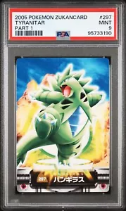 PSA 9 Tyranitar 297 2005 Carddass Zukan Pokemon Zukancard - Picture 1 of 2