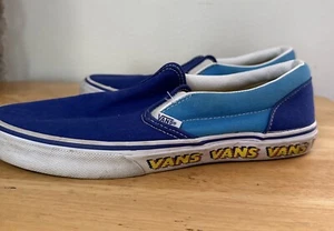 VANS 721454 SCARPE SKATEBOARD SLIP-ON SNEAKERS BAMBINI 7 Spell Out 2 Blu - Foto 1 di 8