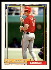 1992 Topps Rex Hudler Baseball Card St. Louis Cardinals #47