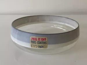 MCM Dorothy Thorpe Silver Band Salad or Fruit Bowl 5 1/4 x 1/ 1/ 4 Unused - Picture 1 of 7