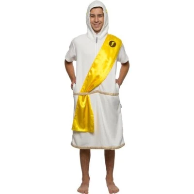 FUNZIEZ! Zeus Christmas Costume  Pajamas - One Piece Novelty Zeus Jumpsuit White - Image 1 of 4