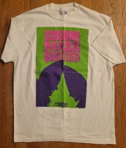 Rare Vintage 1993 Cone Heads Consume Mass Quantities Movie Promo T Shirt XL - Picture 1 of 7