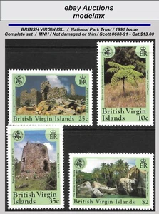 British Virgin Islands - 1991, Nat.l Park, complete, MNH, Sc.#688-691, Cat$13.00 - Picture 1 of 1