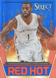 2013-14 Select Basketball Red Hot Prizms Blue #30 Tyreke Evans 17/49 