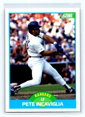 1989 Score Baseball Pete Incaviglia Texas Rangers #201 - Image 1 of 2