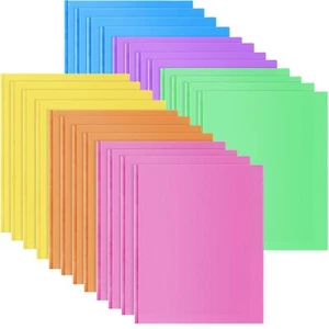 24 Pcs Plastic Pocket Folders Poly 3 Prong Plastic Folders File Folders with ... - Picture 1 of 8