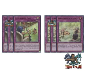 Yugioh! 3x Amazoness Hall Hot Spring BLCR Ultra Raro 1a Edición Casi Nuevo - Imagen 1 de 1