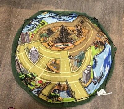 2005 Matchbox STO & GO Playmat and Storage Pouch 2-in-1 27" Diameter Drawstring Foto 1 de 4