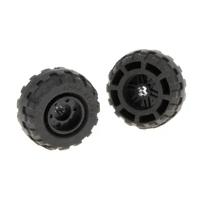 2x Lego Rad Reifen 37x18R schwarz Achs Loch Auto Fahrzeug 4517737 55982c04 - Picture 1 of 1