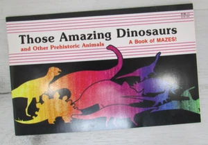Those Amazing Dinosaurs and Other Prehistoric Animals Book of Mazes Vintage - Picture 1 of 8