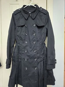Pleated Dbl Breast Coat, MED Plaid Lined, Vtg Runs Small Matrix Vibes - Picture 1 of 14
