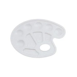 Paleta mezcladora de pintura de riñón Artist agujero para el pulgar 10 pozos acuarela aceite gouache - Imagen 1 de 2