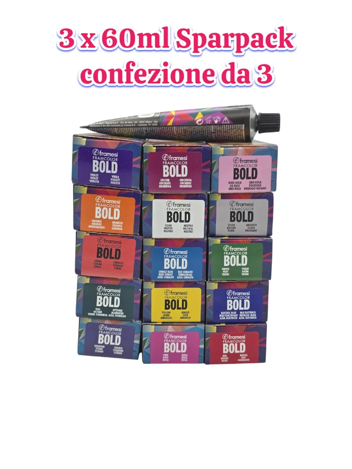 Framesi Bold Direktziehende Tönung Tonalizzante Diretto 3 × 60 ml pacchetto da 3