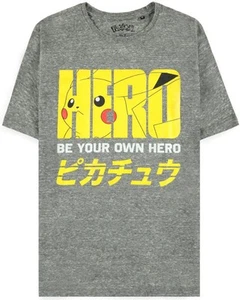T-Shirt Pokemon Pikachu Pika Hero Uomo XL - Foto 1 di 2