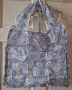 Borsa per spesa ecologica pieghevole in nylon riutilizzabile 17,5" x 15" NUOVA - Foto 1 di 2