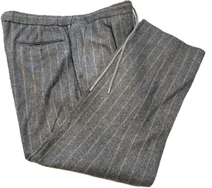 Suitsupply Drawstring Ames Pleat Wool Flannel Pinstripe Canonico 54 (38-28) - Imagen 1 de 8