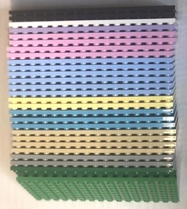 Gran Lote 28 Placas Base Lego 8x16 Amarillo Rosa Verde Negro Púrpura Azul Tostado - Imagen 1 de 2