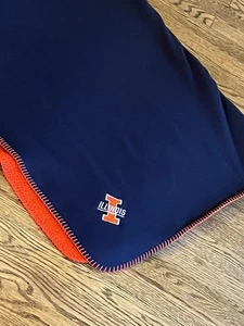 University Of Illinois Fighting Illini Blue Orange Throw Blanket 48x62 - Picture 1 of 5