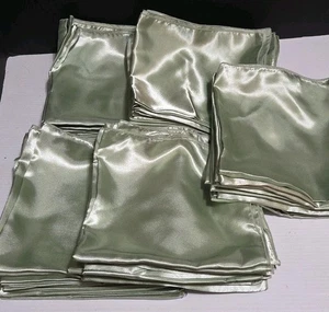 100 servilletas de boda sedosas de satén de 171/2 x 171/2" verde salvia ropa de mesa de fiesta catering - Imagen 1 de 4