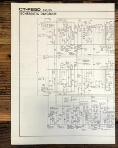 Pioneer CT-F650 Kassette ausklappbarer Schaltplan *Original* - Bild 1 von 1