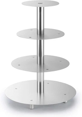 5000163925 - Alzata per Torte a 4 Piani in Alluminio - Immagine 1 di 4