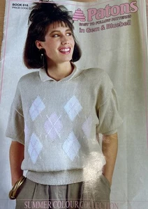 Patons Knitting Pattern Booklet #818 Summer Collection 4ply Gem 5ply Bluebell - Picture 1 of 15