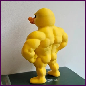 Muscle Duck Statue - 3D Schreibtisch Dekor, süßes Bücherregal skurril - Bild 1 von 24