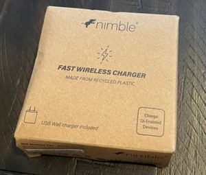 Nimble 10W Wireless Charging Pad + USB Wall Plug & USB-C Cable for iPhone Galaxy - Picture 1 of 4