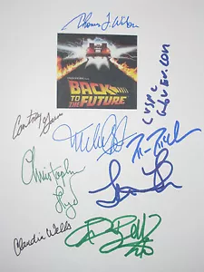 Guión Película Firmado de Michael J. Fox Regreso al Futuro X9 Lloyd Thompson Reimpreso - Imagen 1 de 1
