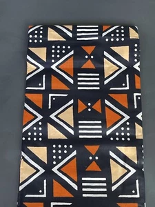 Multicolor African Mudcloth Wax Fabric/ Ankara Fabrics/Cotton Fabric 6 Yards - Picture 1 of 4