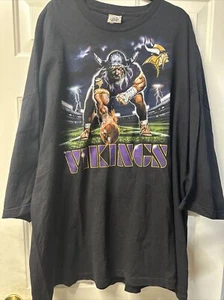NFL MINNESOTA VIKINGS - CAMISETA VINTAGE AZUL LÍQUIDO - NEGRA - TALLA 6XL - Imagen 1 de 6
