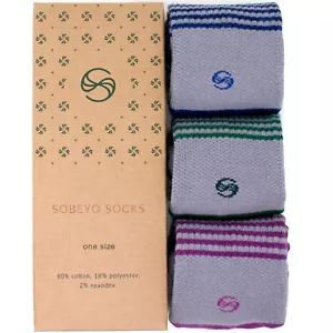 SOBEYO Damensocken No-Show sportlich bequem Leistung gestreift blau 3-teilig - Bild 1 von 15
