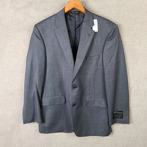Jos A Bank Jacket Mens 40R Gray Woven Blazer Wool Signature Gold Unaltered 2 Btn - Picture 1 of 18